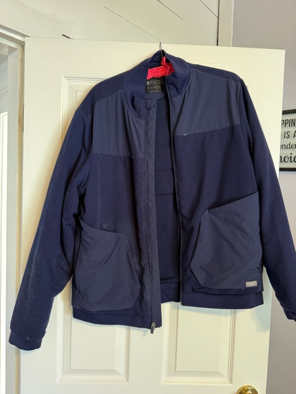 Figs Men’s Navy Performance Zip Jacket